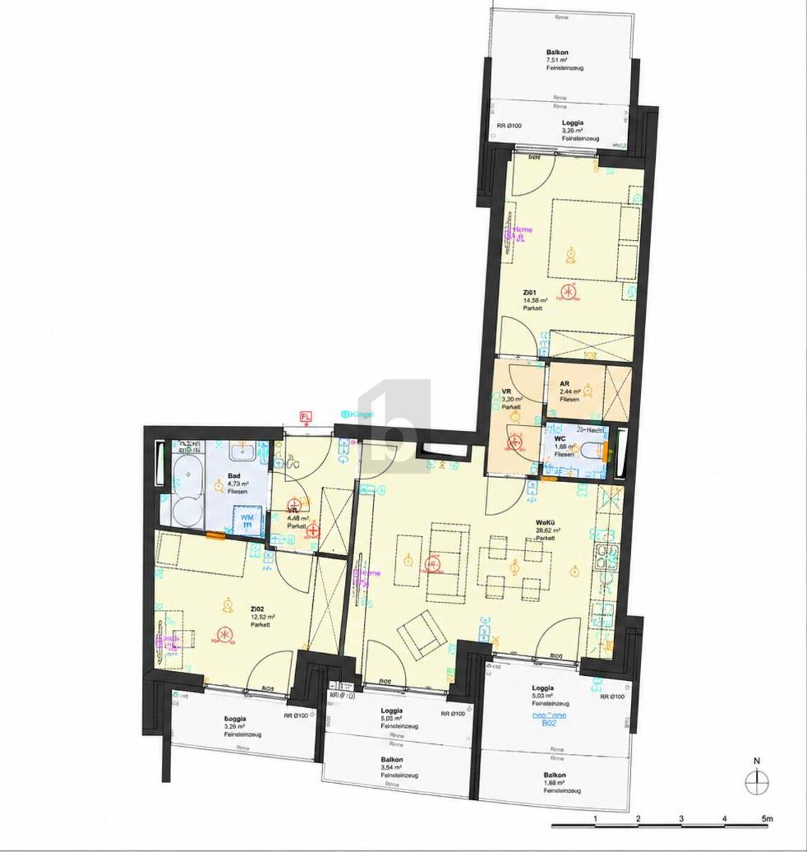 DESIGN TRIFFT WOHNKOMFORT ? EXKLUSIVE WOHNUNG MIT VIER FREIFLÄCHEN NAHE SCHÖNBRUNN / / 1140 Wien / Bild 4