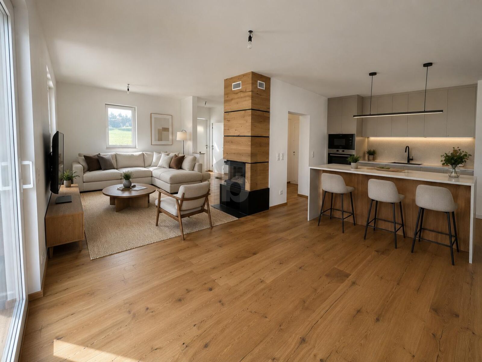 MODERNER WOHNTRAUM MIT GARTEN, KAMIN, LUFTW�RMEPUMPE UND PHOTOVOLTAIK